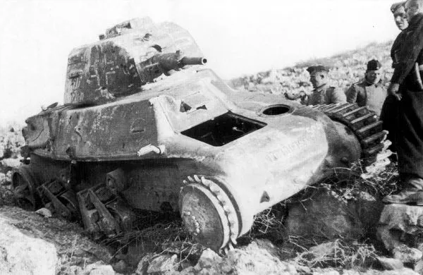 Подорвавшийся на мине "Гочкис" - единственная подтвержденная безвозвратная потеря танковой роты дивизии СС "Принц Евгений"