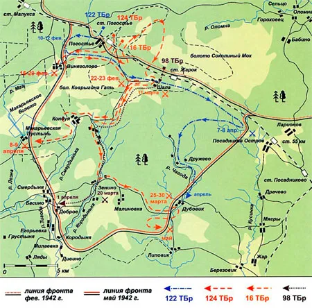 Действия советских танковых бригад под Погостьем. 54-я армия, февраль-май 1942 г.